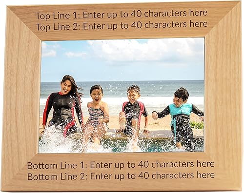 Miniatura 3 de Lifetime Creations Crea tu propio portarretratos personalizado marco de fotos de madera personalizado grabado, regalo personalizable para bodas,