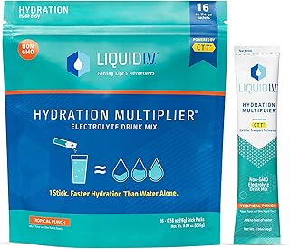 Liquid I.V. Hydration Multiplier - Tropical Punch - Hydration Powder Packets | Electrolyte Drink Mix | Easy Open Single-Se...