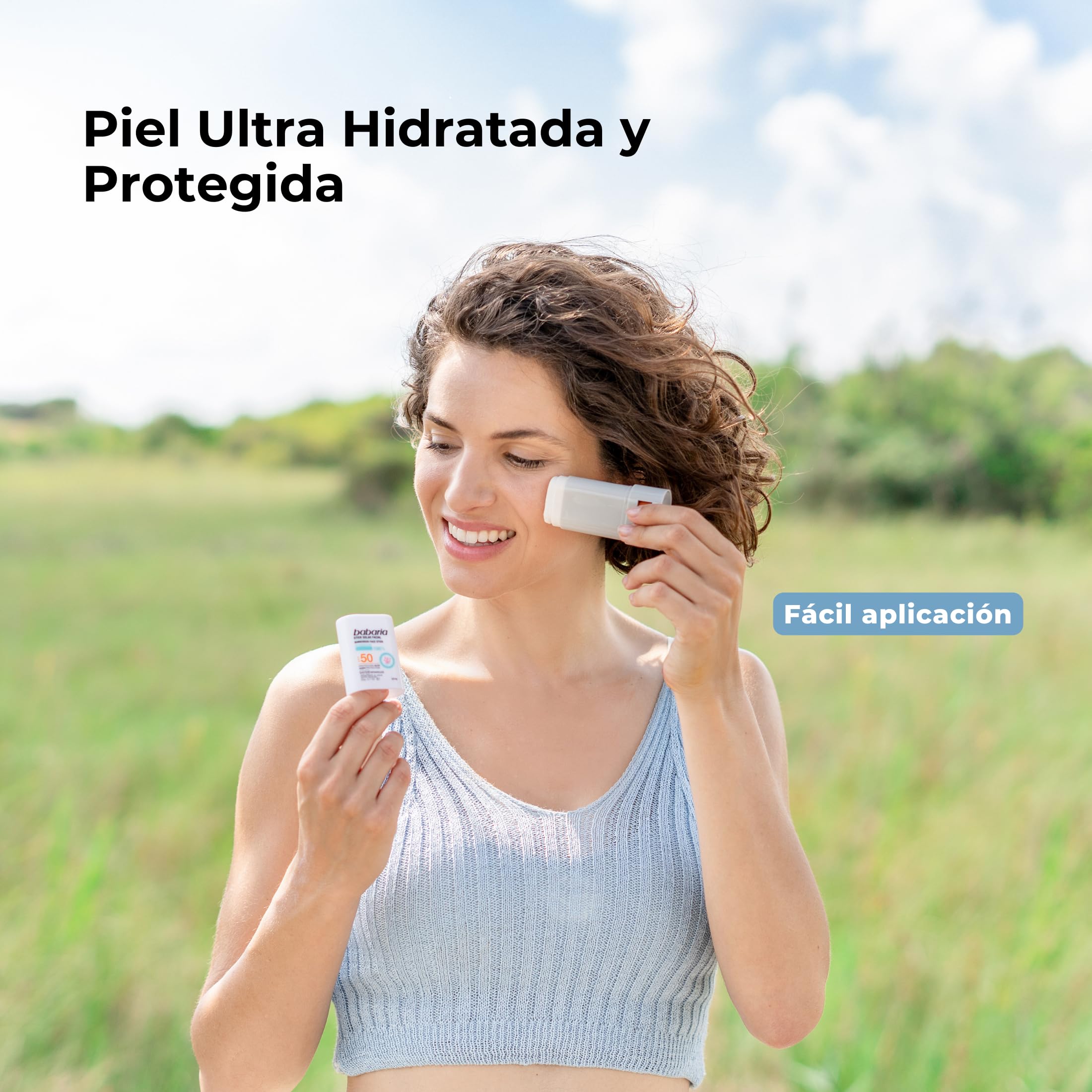 Babaria - Stick Solar Facial 50 |Protección Alta Con Aloe Y Manteca De Karité |Coral Friendly Y Biodegradable | Resistente Al Agua Y Al Sudor | Vegano | Stick Solar Niños,20g, El embalaje puede variar — view 4