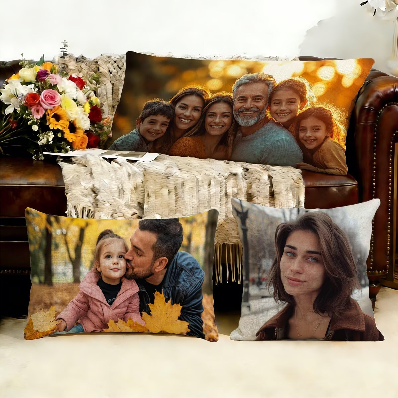 Cojin Personalizado Foto a Doble Cara 60x180cm - Cojines Exterior,Funda de Almohada Impermeable - Regalo Original para San Valentín y Aniversario Parejas para Cama Sofa Terraza Salon Jardin J1-167