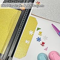 Vista 4 de Simetufy Cartulina con purpurina, 40 hojas en 20 colores, cartulina premium para Cricut, manualidades y proyectos de bricolaje, papel brillante