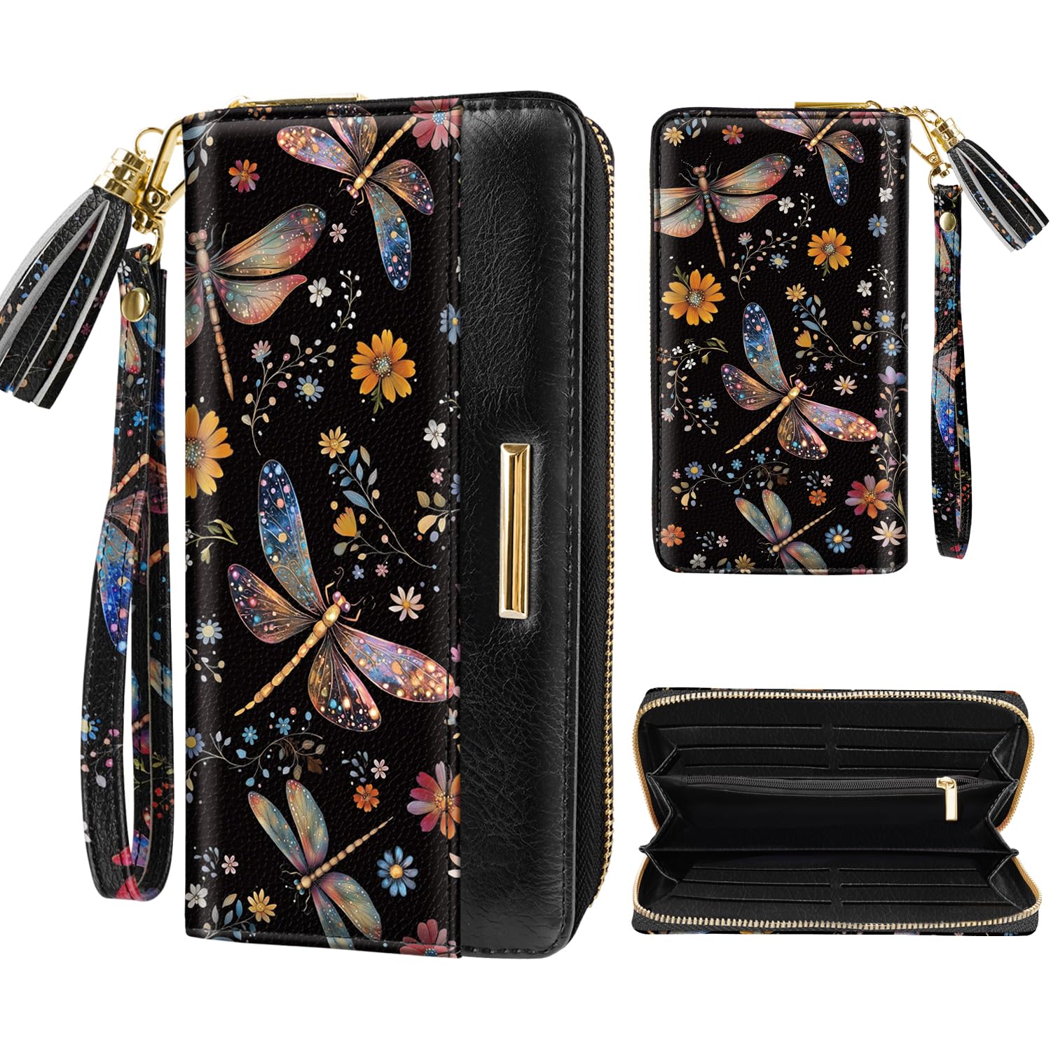 Coco Rossi Dragonfly Wallets for Women RFID Blocking Credit Card Holder