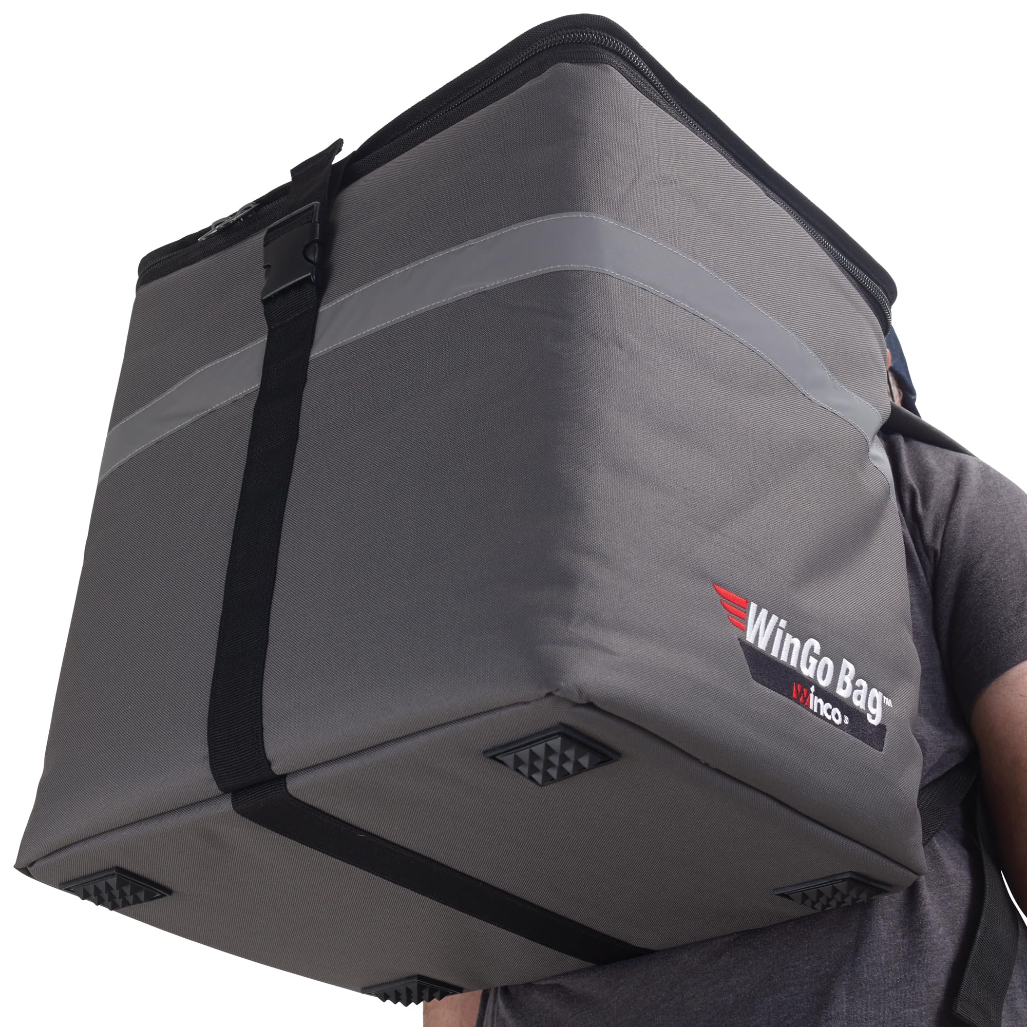 Winco BGDB-1616 Bolsa de Entrega de Alimentos aislada, Mochila, Gris, Gray, Backpack