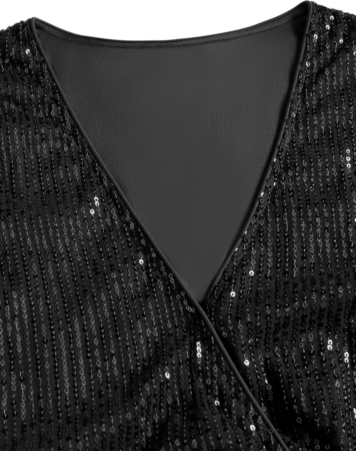 ZAFUL Women's Sequin Saprkly Mini Dress Long Sleeve Homecoming V Neck Bodycon Dress Party Prom Cocktail Glitter Dress - Image 5