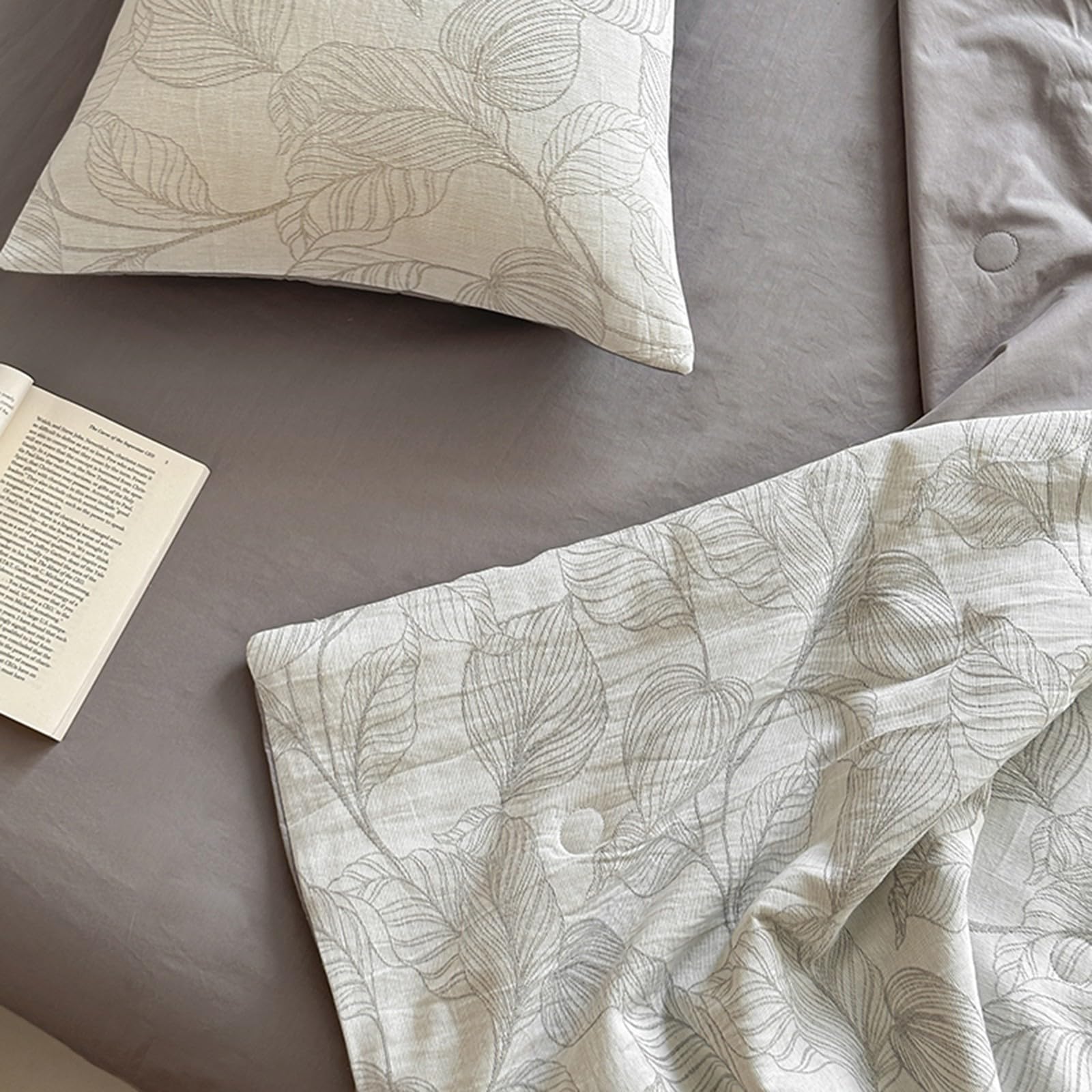 Set Copripiumino con Lenzuola, copripiumini e Coperte rinfrescanti per Chi Dorme al Caldo - Trapunta Leggera in Puro Cotone Lavabile in Lavatrice e climatizzata