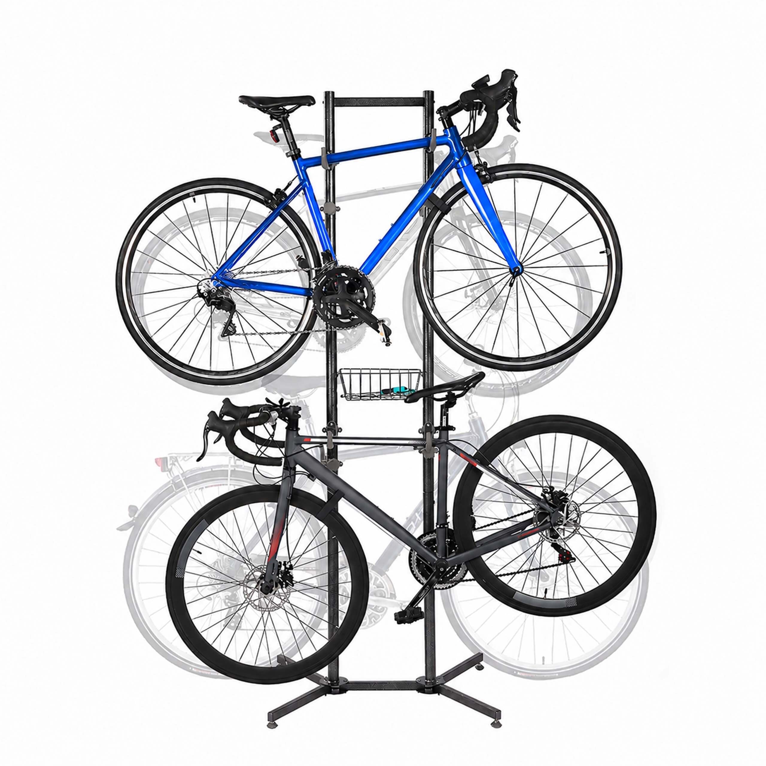 Relaxdays Soporte para 4 bicicletas: MTB, negro