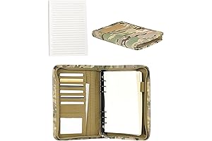 Padfolio Ring Binder with 160 Sheets 320 Pages of Loose-Leaf Paper, Tactical...