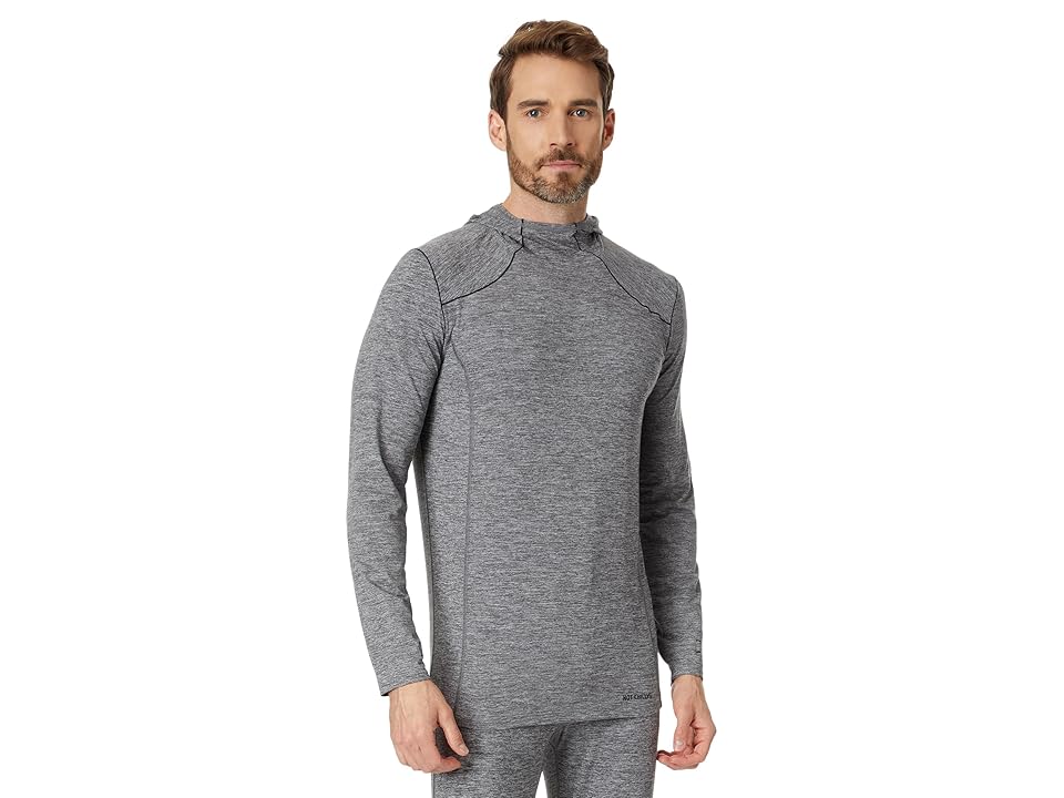 Hot Chillys Clima-Tek Hoodie (Grey Heather) Men's Clothing INTERNATIONAL SHIPPING