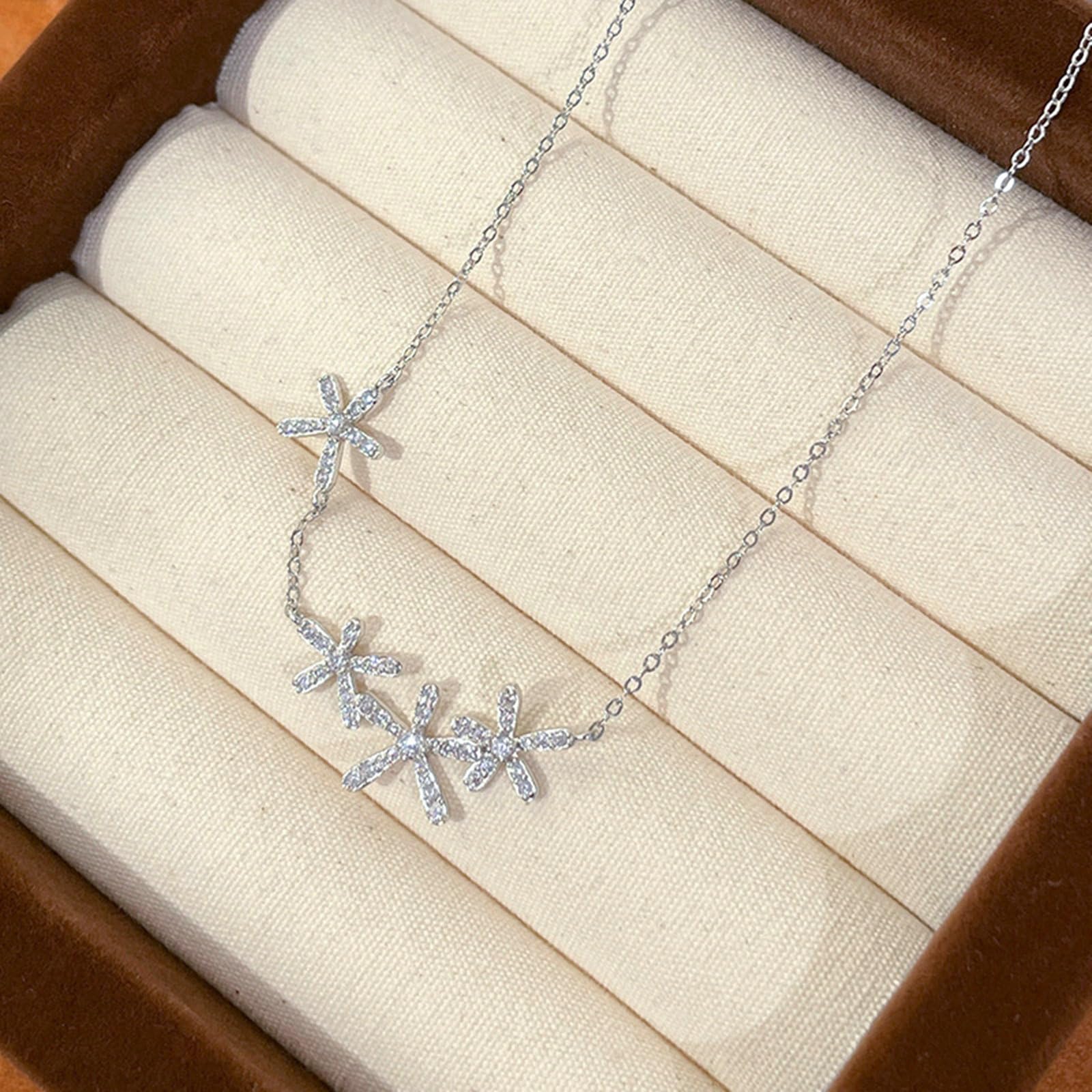 Naszyjnik damski białe złoto 750 585 375 prawdziwe złoto z wisiorkiem, łańcuszek z wisiorkiem w kształcie kwiatu z diamentem naszyjnik bez niklu kobiety 45 cm
