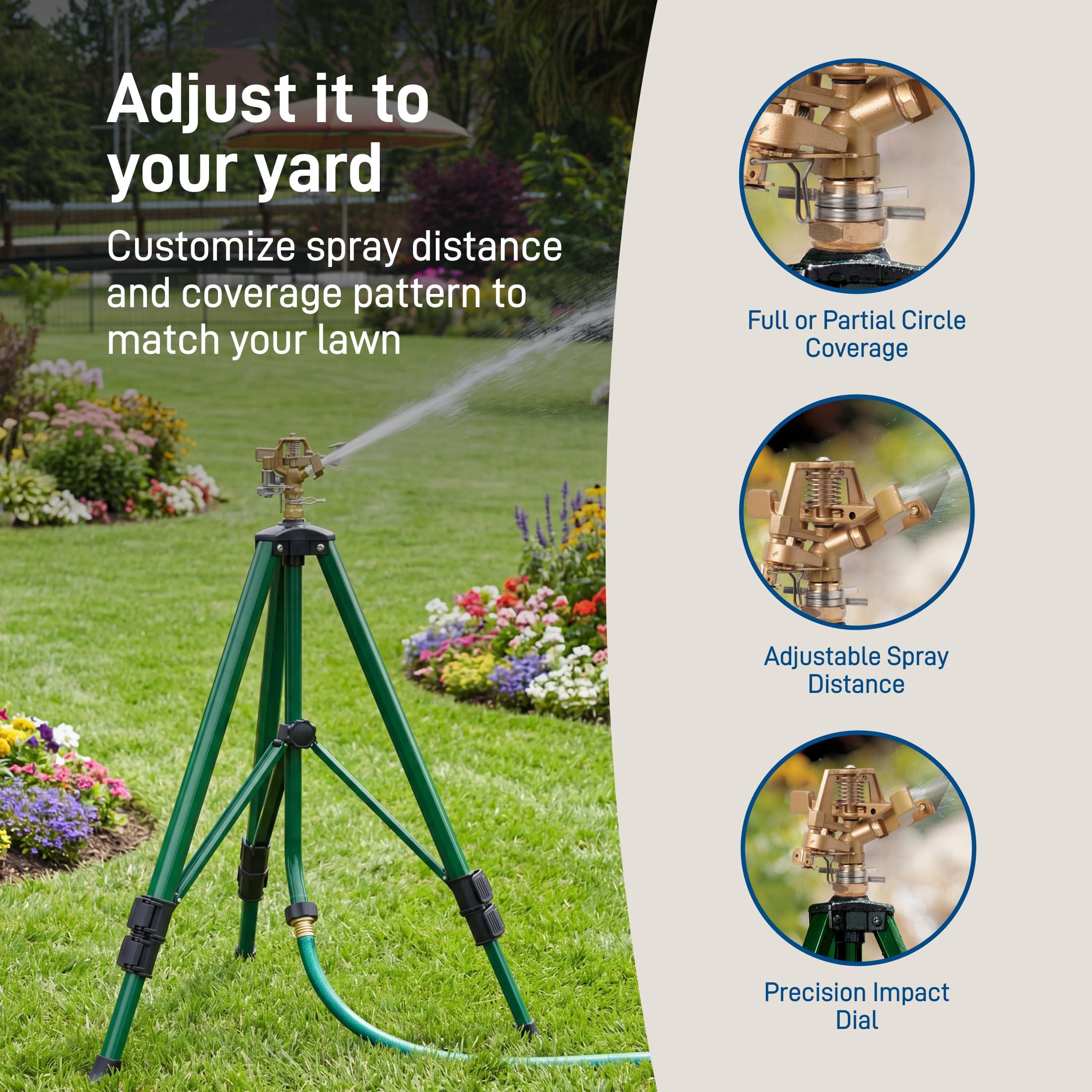 Orbit 58308 Tripod Base with Brass Impact