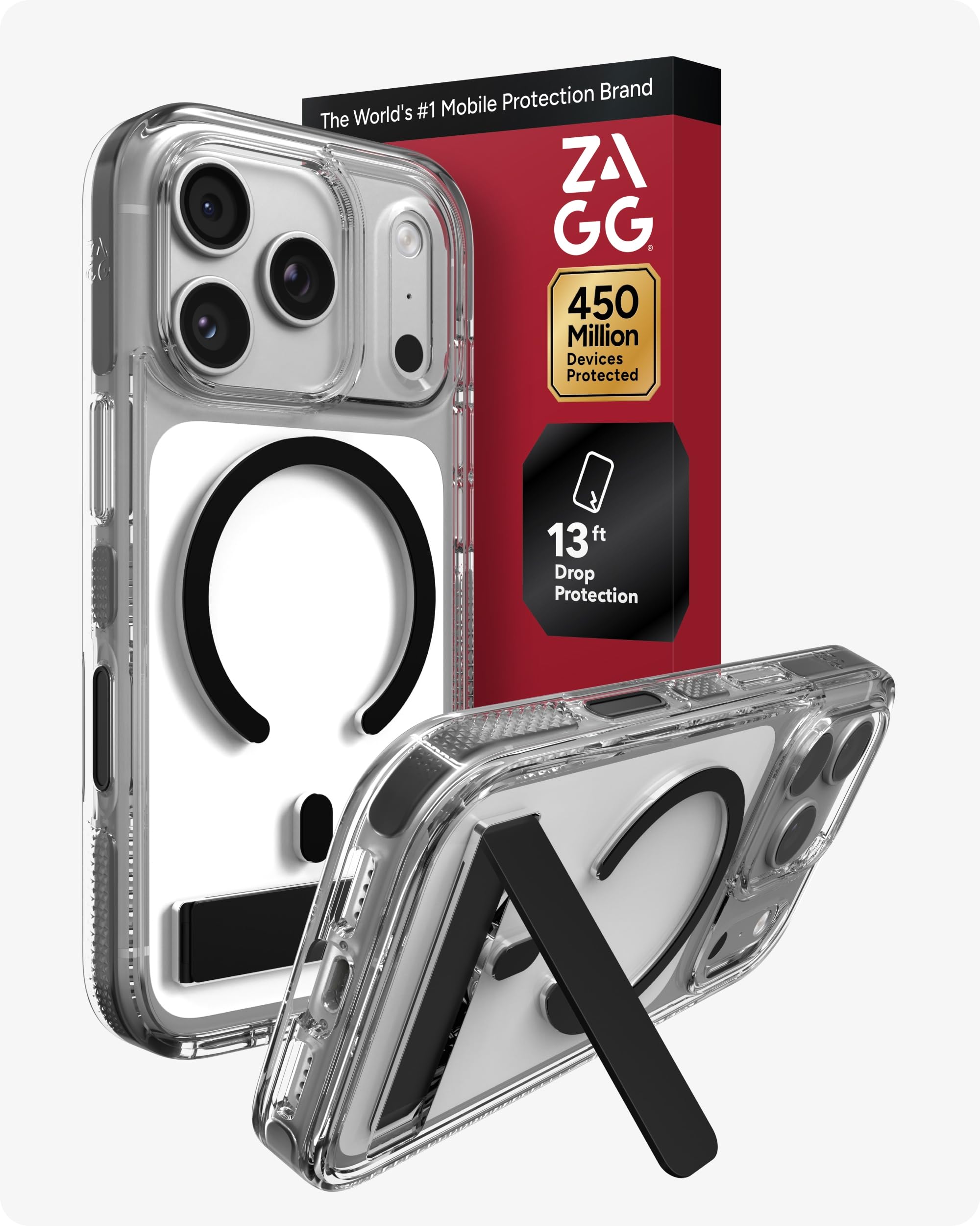 Photo 1 of ZAGG Santa Cruz Case with Stand for iPhone 18 Pro/ 17 Pro, Black