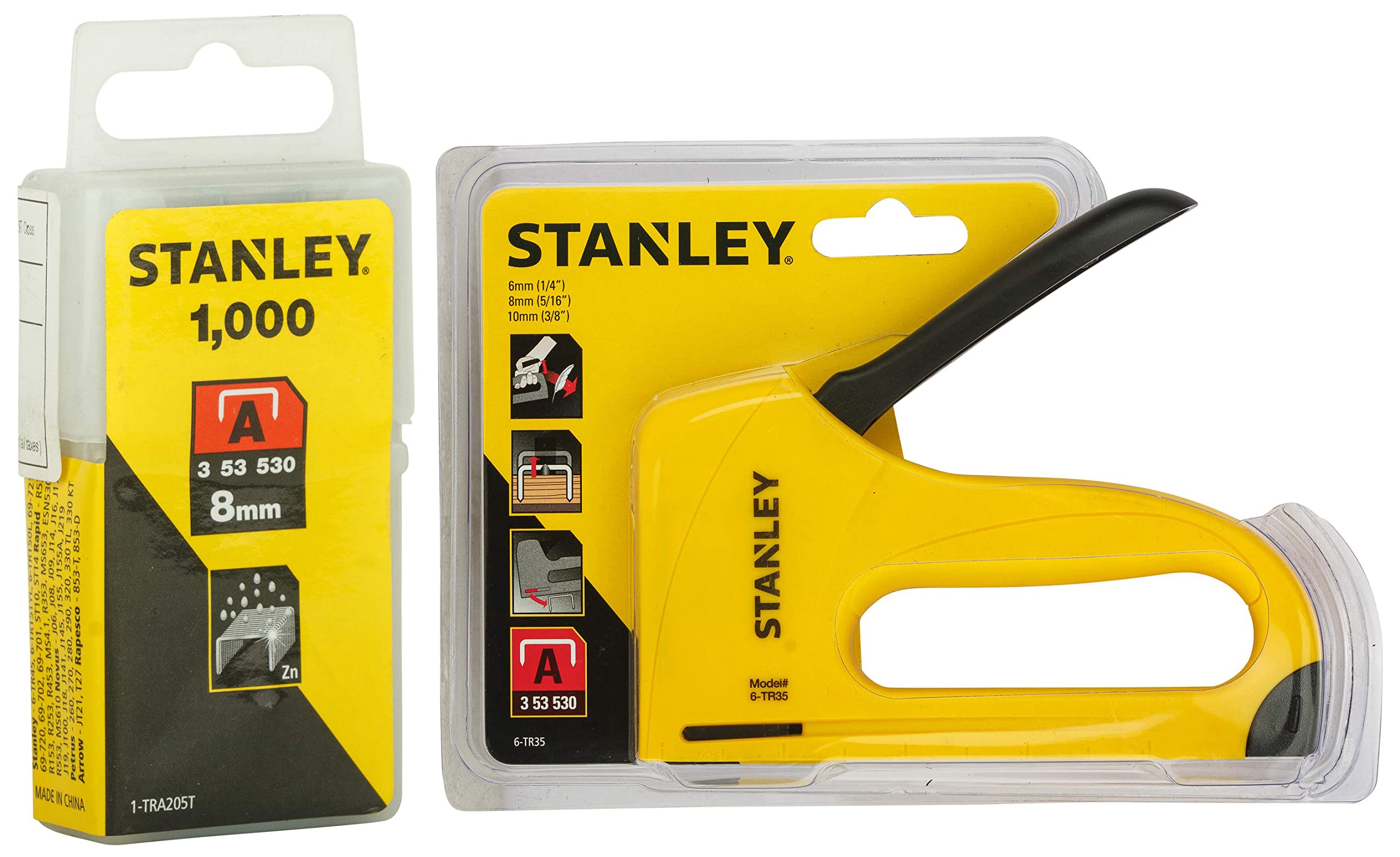 STANLEY 6-TR35 Plastic Light Duty Staple Gun With STANLEY 1