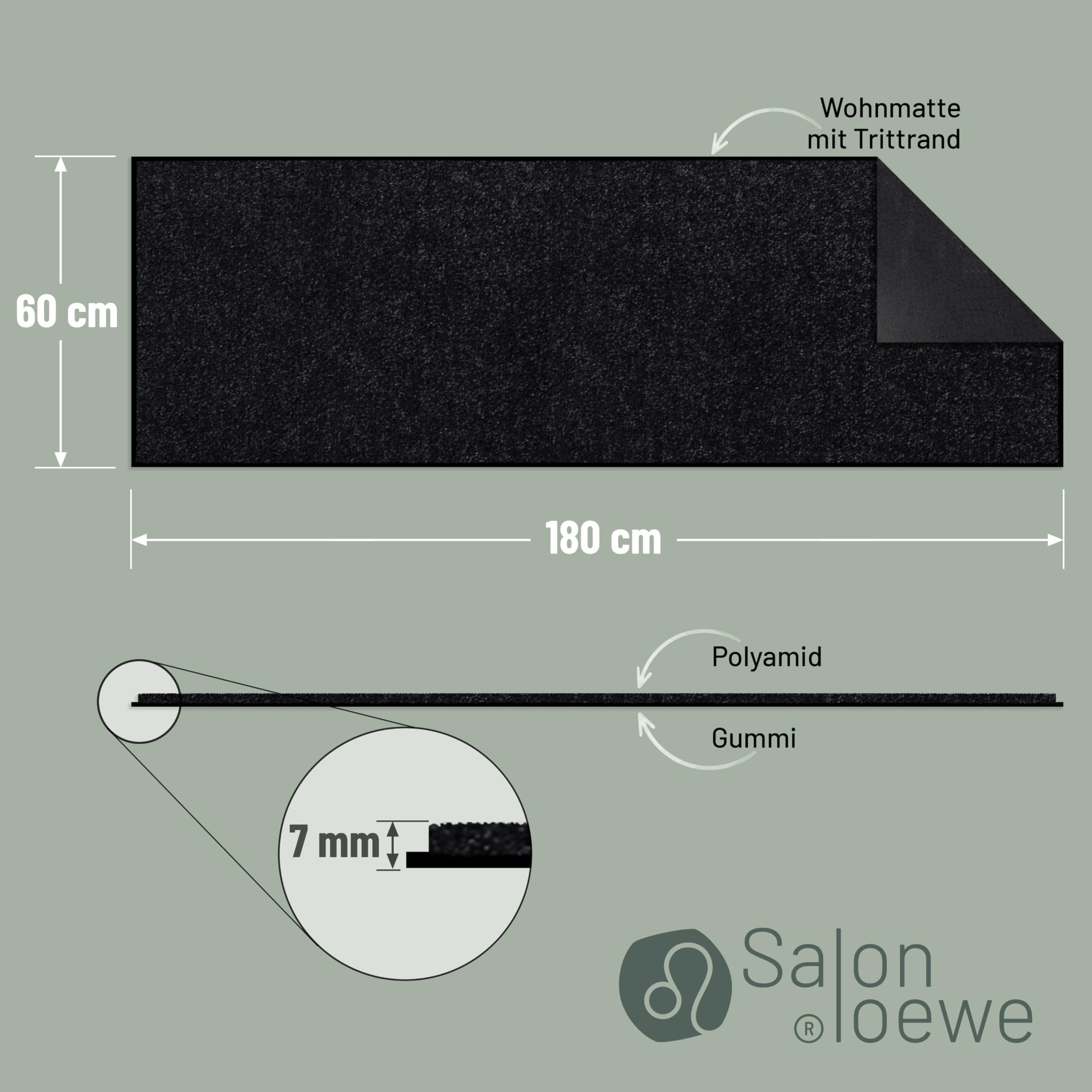 Passatoia Lavabile, Nero, 60 x 180 cm – (SLU6030 60 x 180)