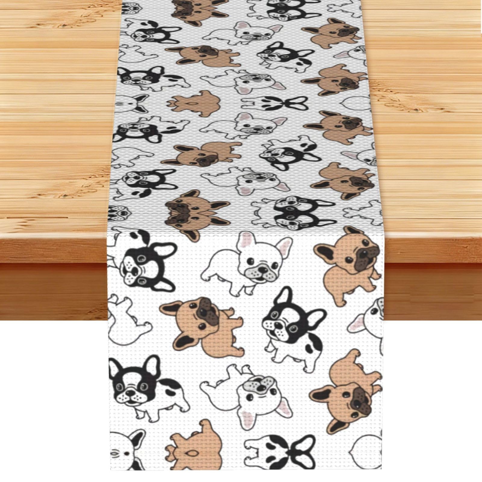 dog Linen Feel Table Runner Wedding Party Home Decoration