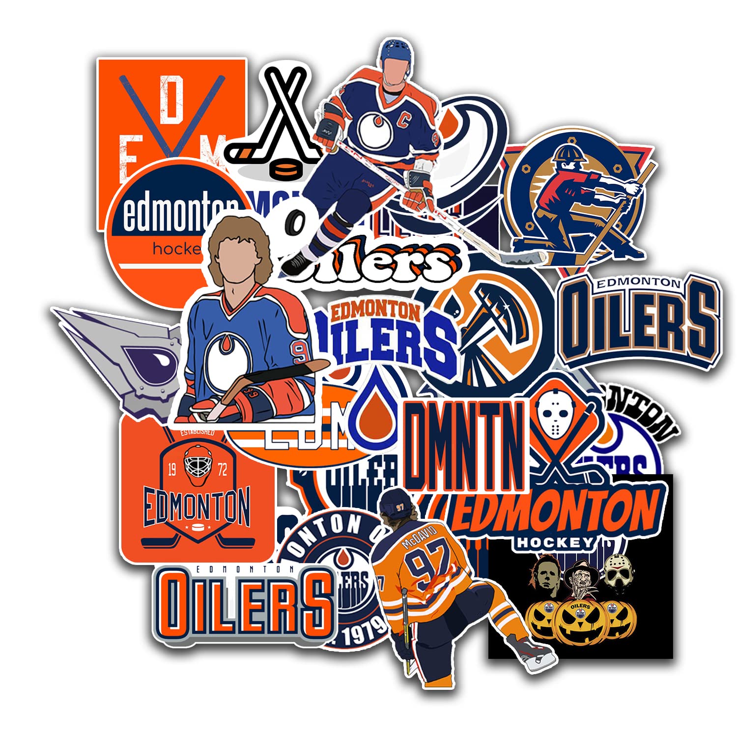 27 PCS American Hockey Stickers for Water Bottle, Laptop, Bicycle, Computer, Motorcycle, Travel Case, Car Decal Decoration Sticker 2-2.5 inches