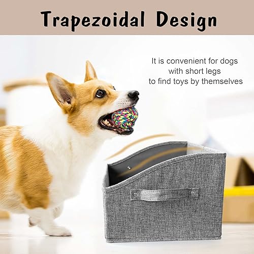 Miniatura 5 de PET ARTIST Cesta plegable personalizada para organización y almacenamiento para perros, accesible y personalizable, almacenamiento de juguetes para