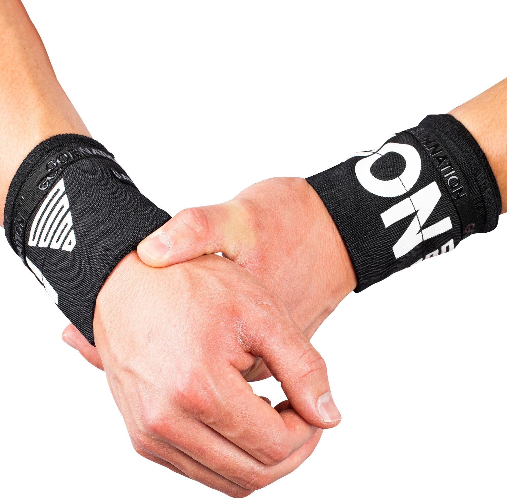GORNATION Wrist Wraps - Wrists straps for Calisthenics, Fitness and Bodyweight Workout for Men and Women (Premium Black)
