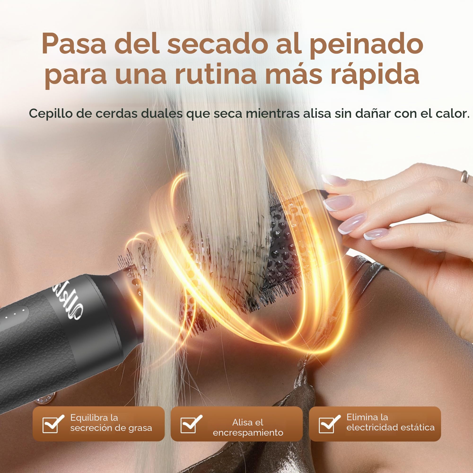 Secador Pelo 7 in 1 Pro, UKLISS Airstyler & Moldeador de Pelo con Hair Dryer, Rizador Pelo Automatico, Cepillo Secador de Pelo, Thermal Brush, Cepillo Alisador Pelo, Regalos para Mujeres Styling