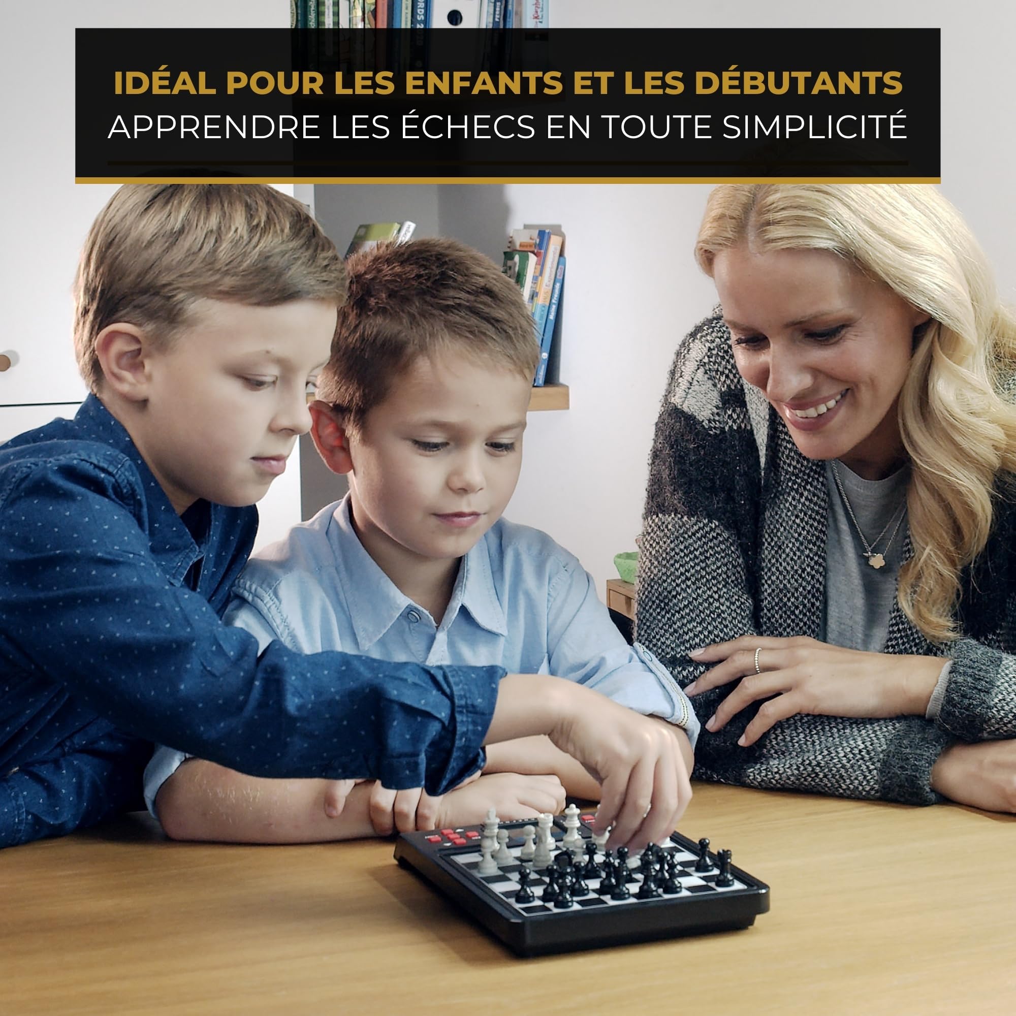 MILLENNIUM M805 École d’échecs – Ton entraîneur d’échecs à la Maison et en déplacement, avec 100 Exercices, Sortie vocale – pour Enfants, débutants et écoles