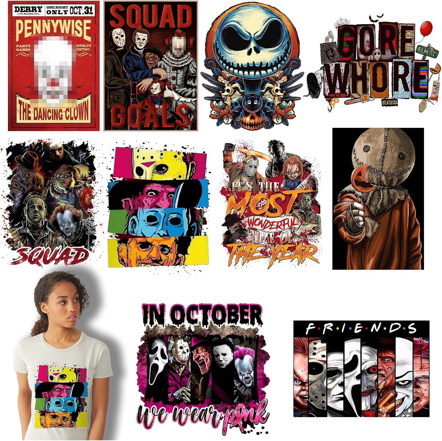 ArtCentury 10PCS Halloween Iron on Transfers, Iron on