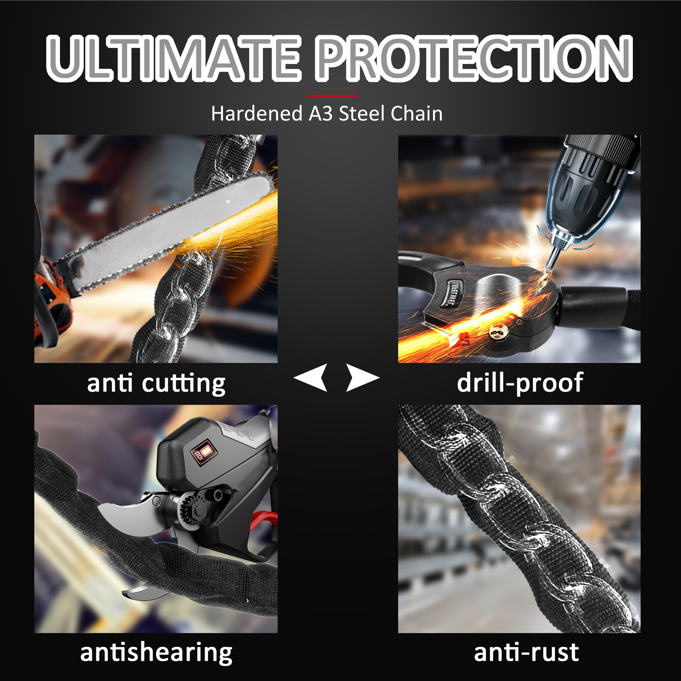 Chaîne antivol pour scooter