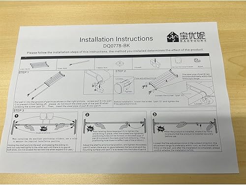 Miniatura 6 de BAOYOUNI Barra de tensión extensible para armario, unidad de estantería ajustable, estante de almacenamiento, organizador de percha, divisor de