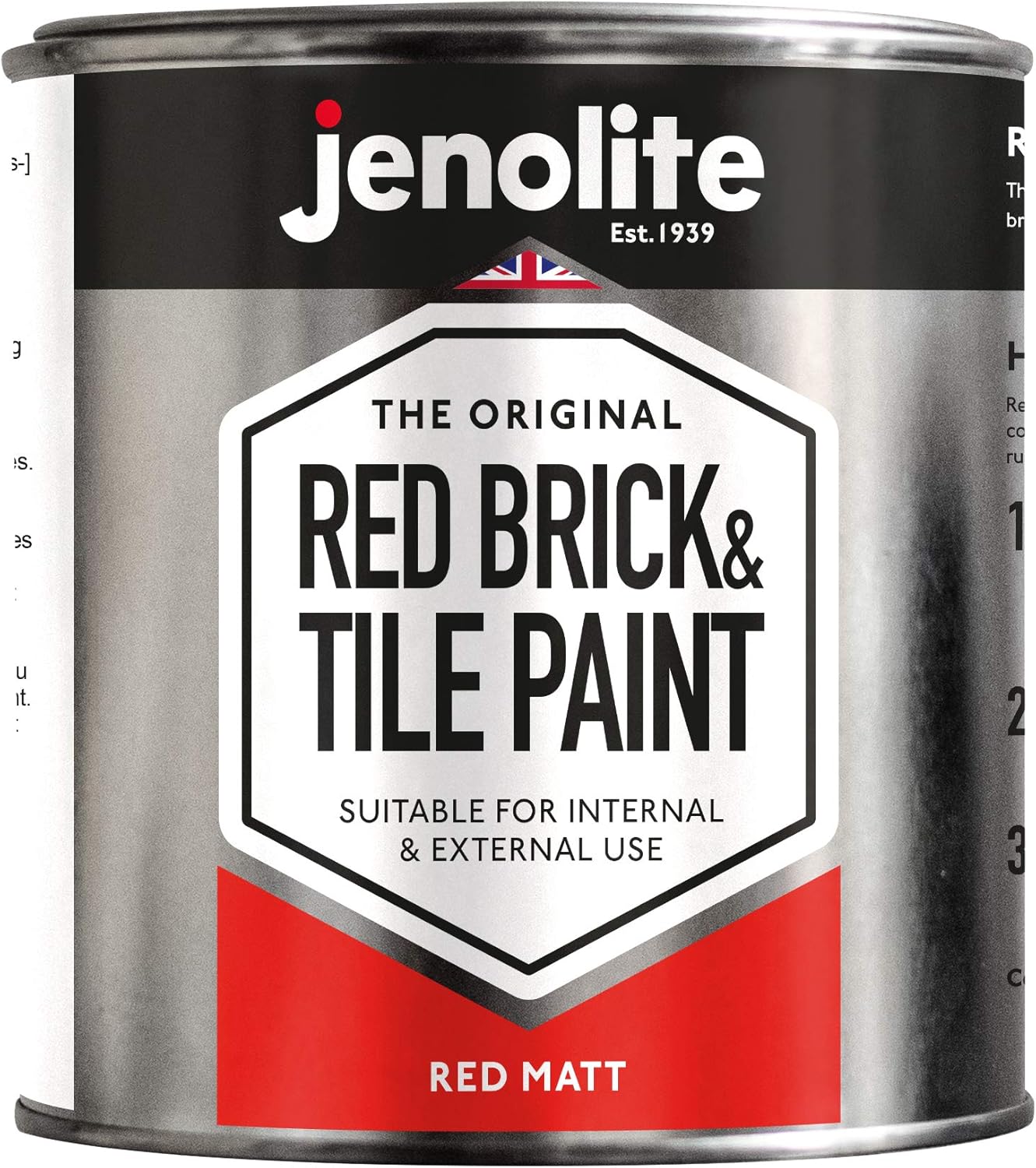 JENOLITE Red Brick & Tile Paint Matt Red 500ml Transform your
