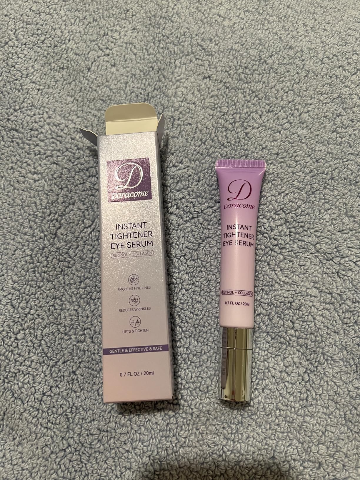 Doracome Caffeine & Retinol Under Eye Serum – Dermatologist-Tested, Fast Absorbing, Correction for Puffy Eye Bags Fine Lines Dark Circles Wrinkles While Providing Moisturizing Care 20ml