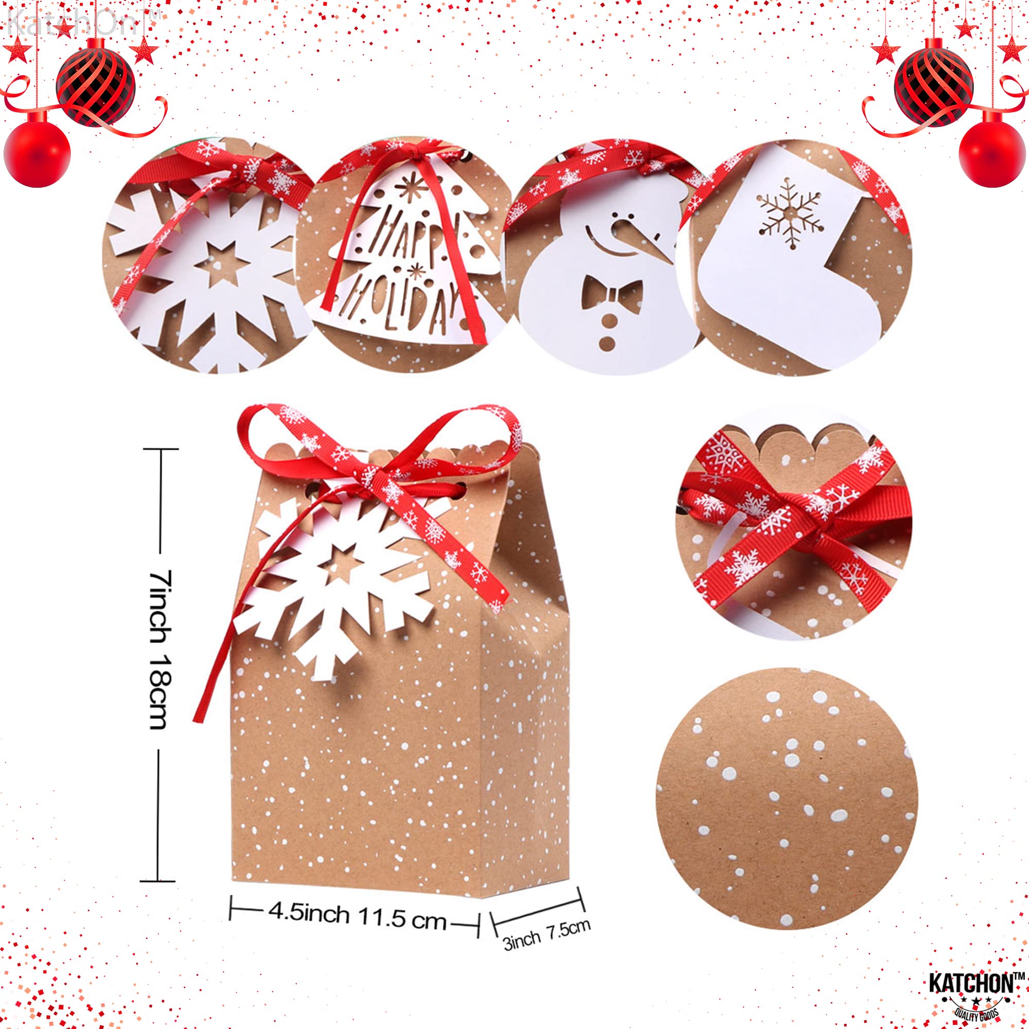 Etiquetas De Regalo De Navidad Tallon - Pack De 20, Forma Ovalada, Color Rojo Kraft - Tamaño Aprox. 11x6 Cm
