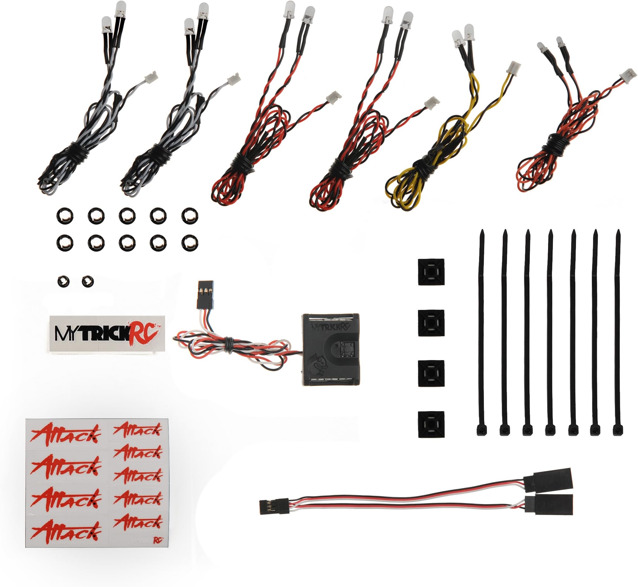 MyTrickRCAttack After-Burner 1402 Light Bar Kit- 1-SQ-1 Controller, AB1402