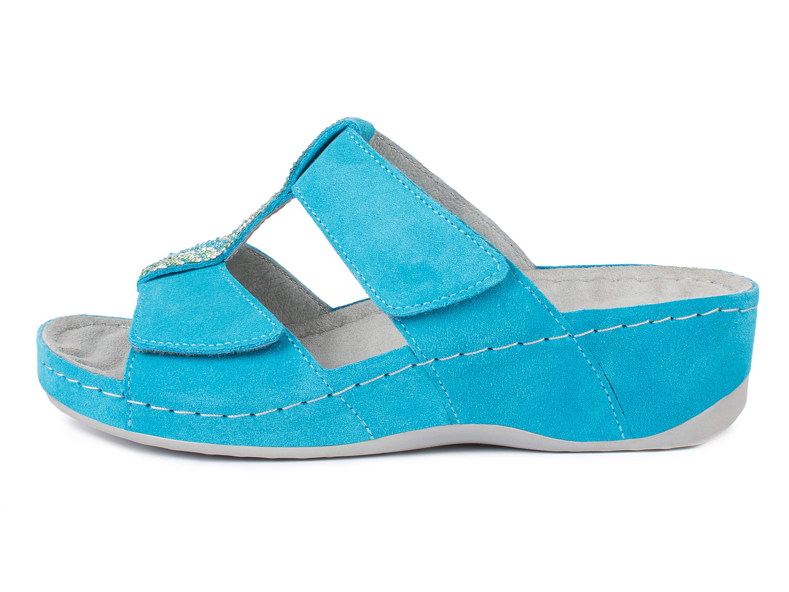Jürgen Hirsch Mules Vita 01 pour femme - Semelle de massage en cuir - Coussinets anti-chocs