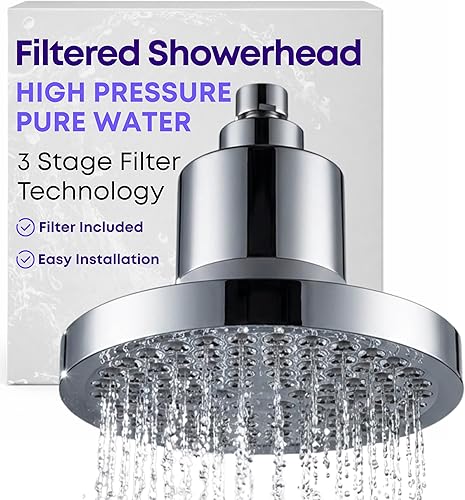 Cabezal de ducha filtrado Evana con filtros - Elimina hasta el 99% de cloro y metales pesados - Cabezales de ducha de alta presión – Accesorios de