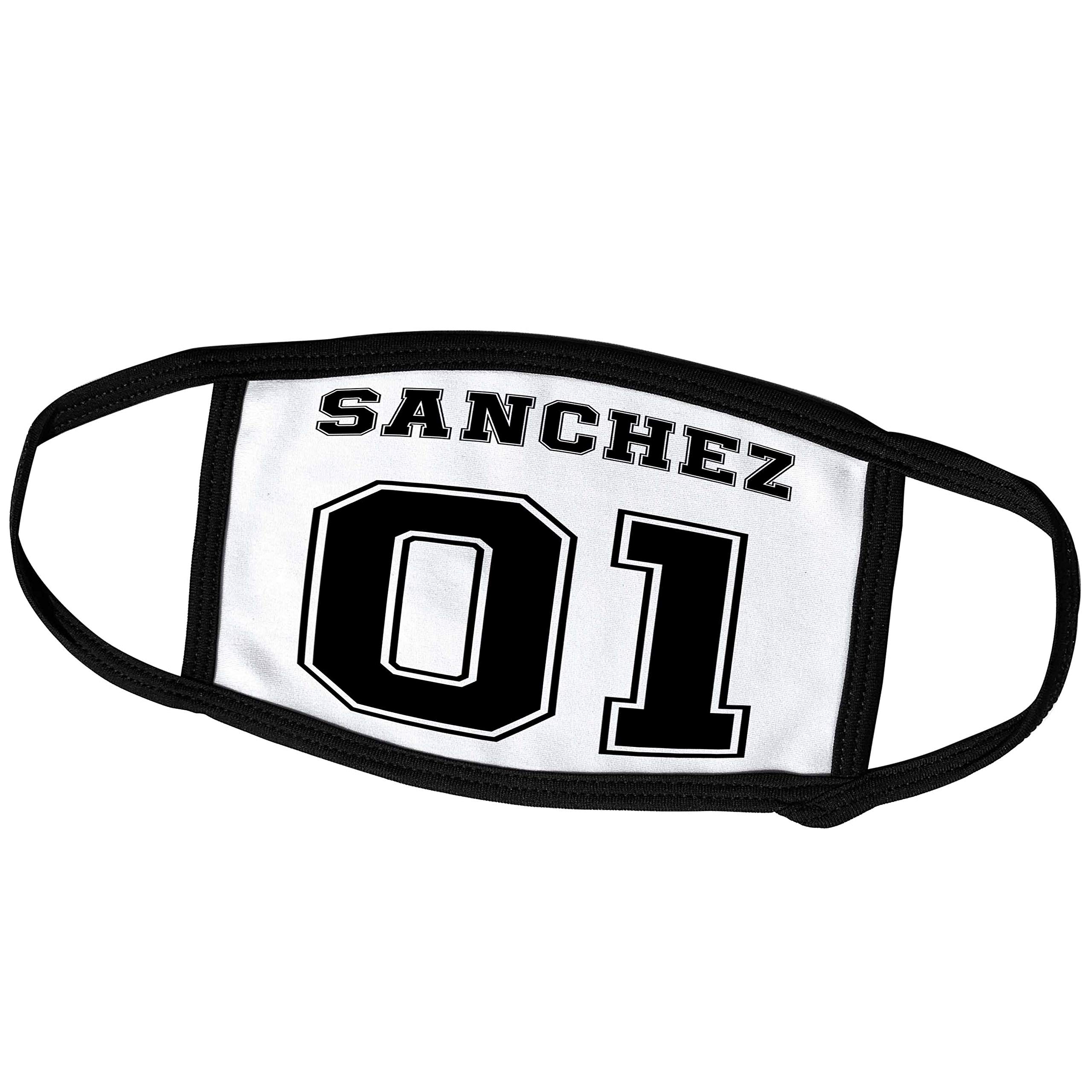 3dRose Carsten Reisinger - Illustrations - Sanchez 01 Hispanic Latino Surname Last Name - Face Masks (fm_319398)