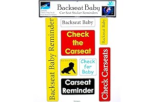 Car Seat Reminder Stickers Essential Pack of 15 Clings