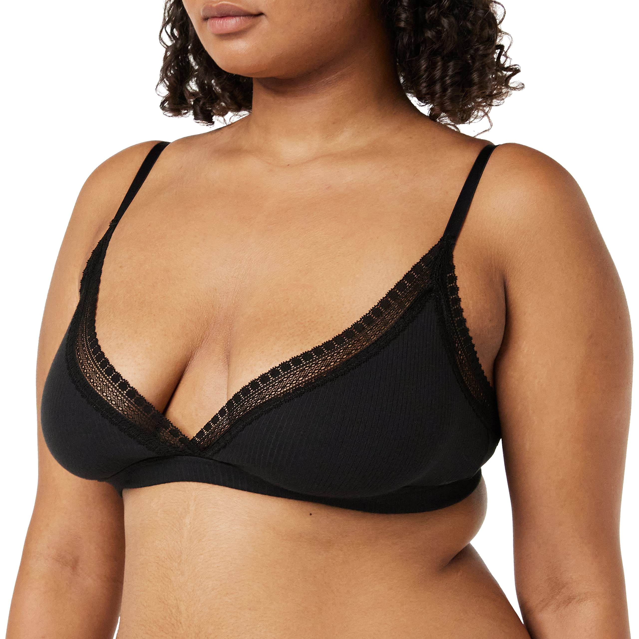 Sloggi Women's Black Go Ribbed Bralette,