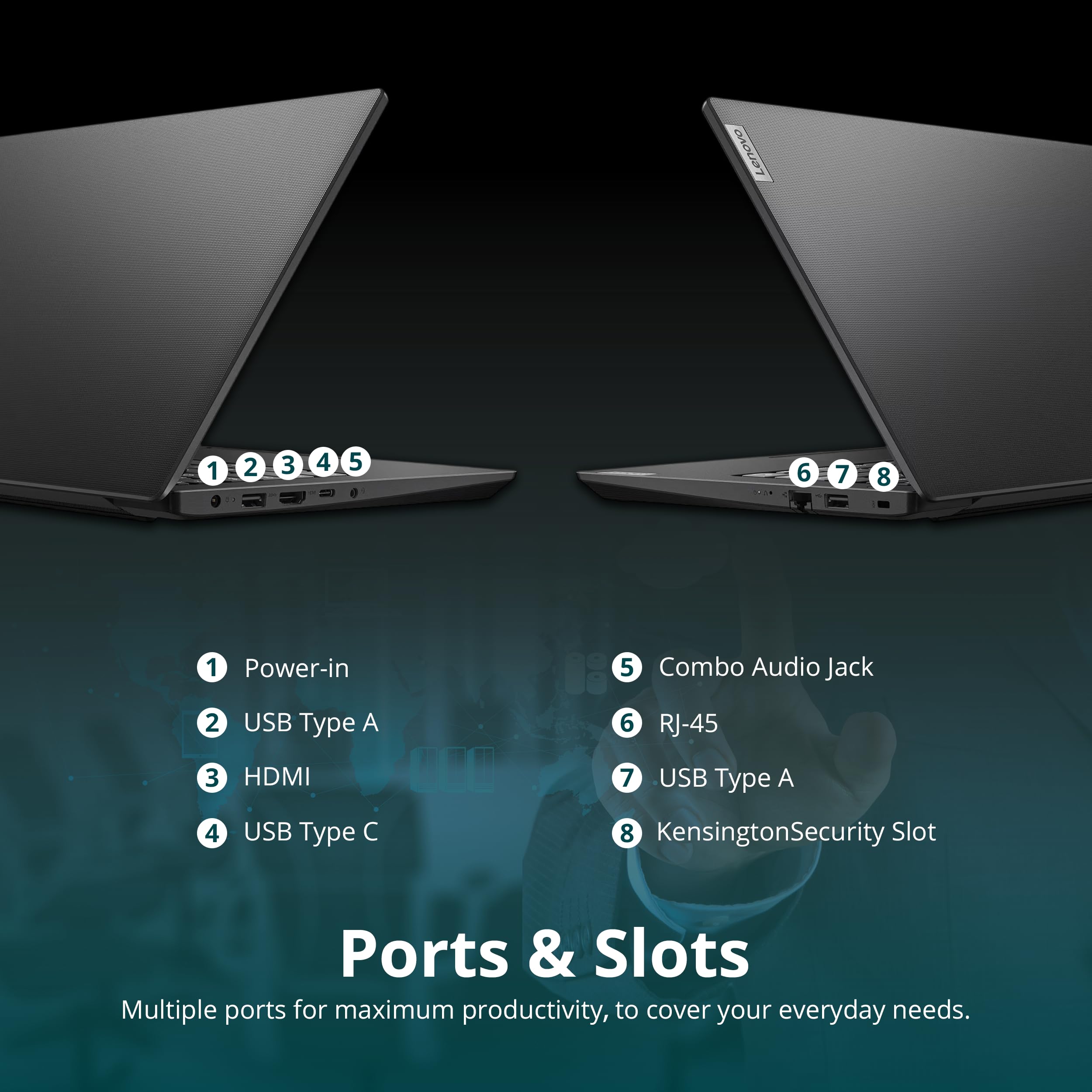 Lenovo V14 G4 14 Zoll FHD Business Laptop, Intel Core i7-13620H, 16 GB DDR4, 1,5 TB Speicher (512 GB SSD & 1 TB Dockingstation-Set), Intel UHD Grafik, 720p HD-Kamera, Wi-Fi 6, Win 11 Pro, Schwarz