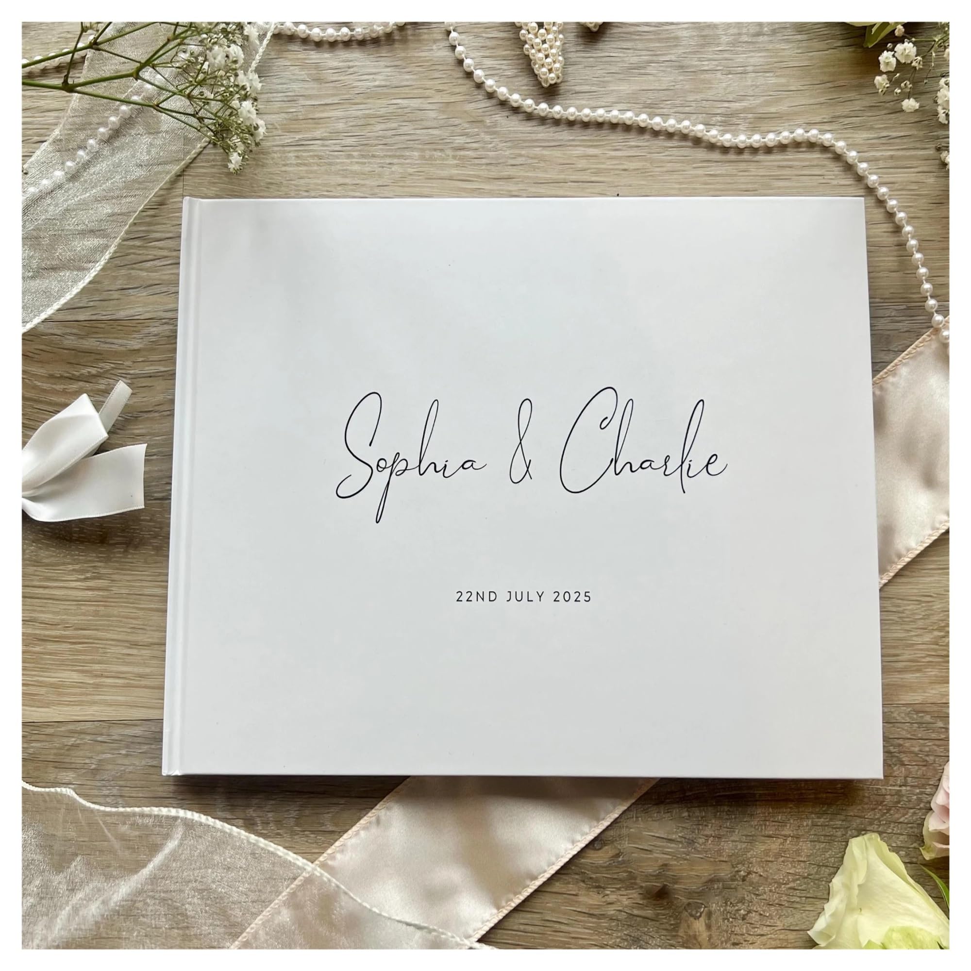 Libro Firmas Boda Libro de firmas Recuerdos Boda Horizontal