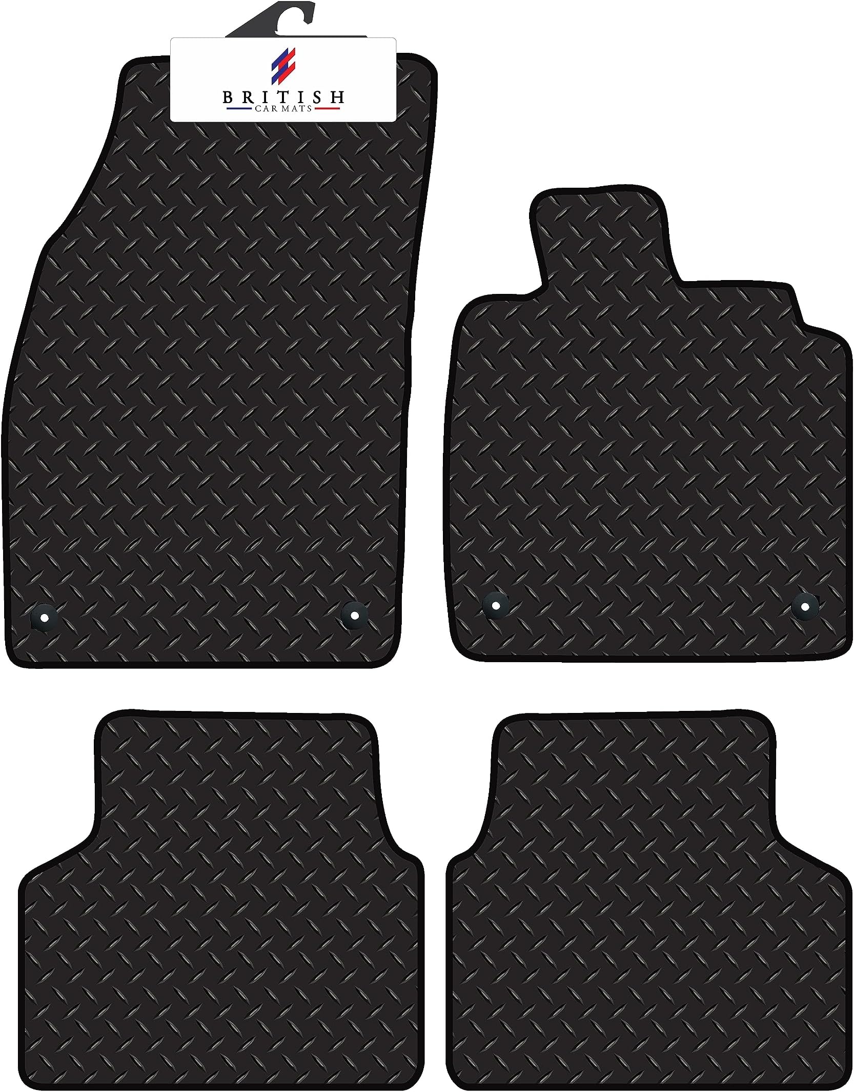 FSW - Tailored Mats - Fits SEAT Cupra Formentor 2020-On 5mm Extra Heavy Duty Rubber Anti Slip Mat Fitted With Clips Fully Waterproof Hard Wearing 4 Pc Floor Mats - View #6
