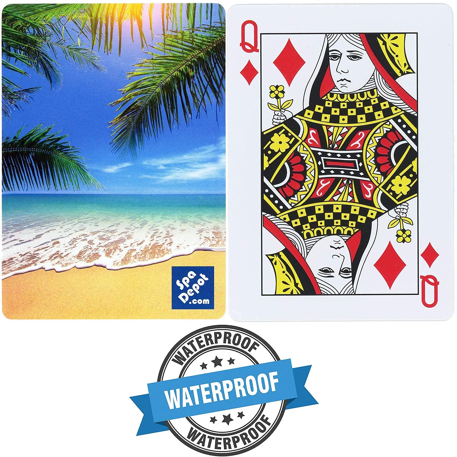 トランプ Palm Springs Playing Cards Waterproof & Washable Playing Cards – SpaDepot.com