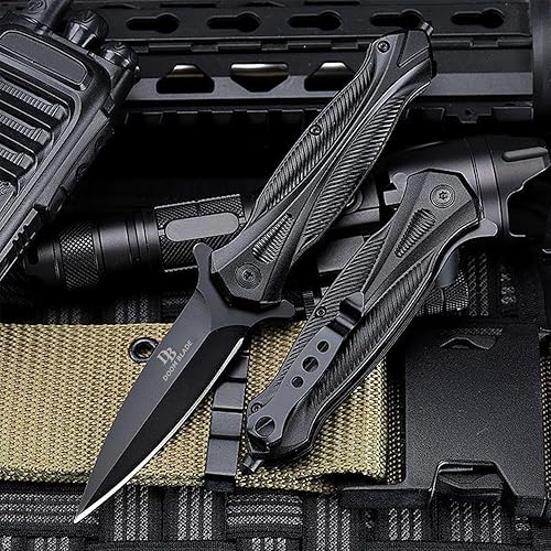 Miniatura 3 de DOOM BLADE Juego de 3 cuchillos plegables de bolsillo, hoja de acero inoxidable 440C, bloqueo de revestimiento, cuchillos tácticos plegables para