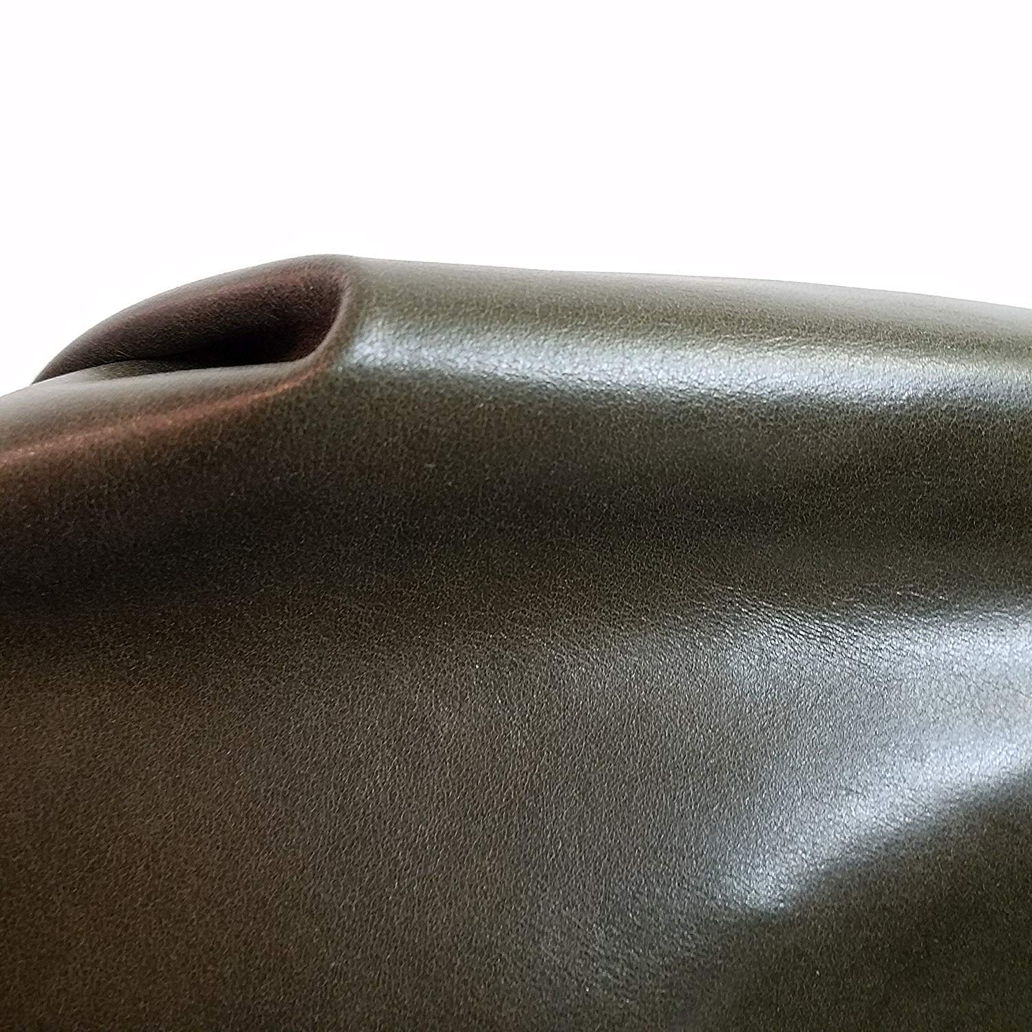 Dark Green Smooth Nappa Soft Monaco Cow 2.0-2.5 Oz Cowhide Side Leather by Nat Leathers Upholstery (12