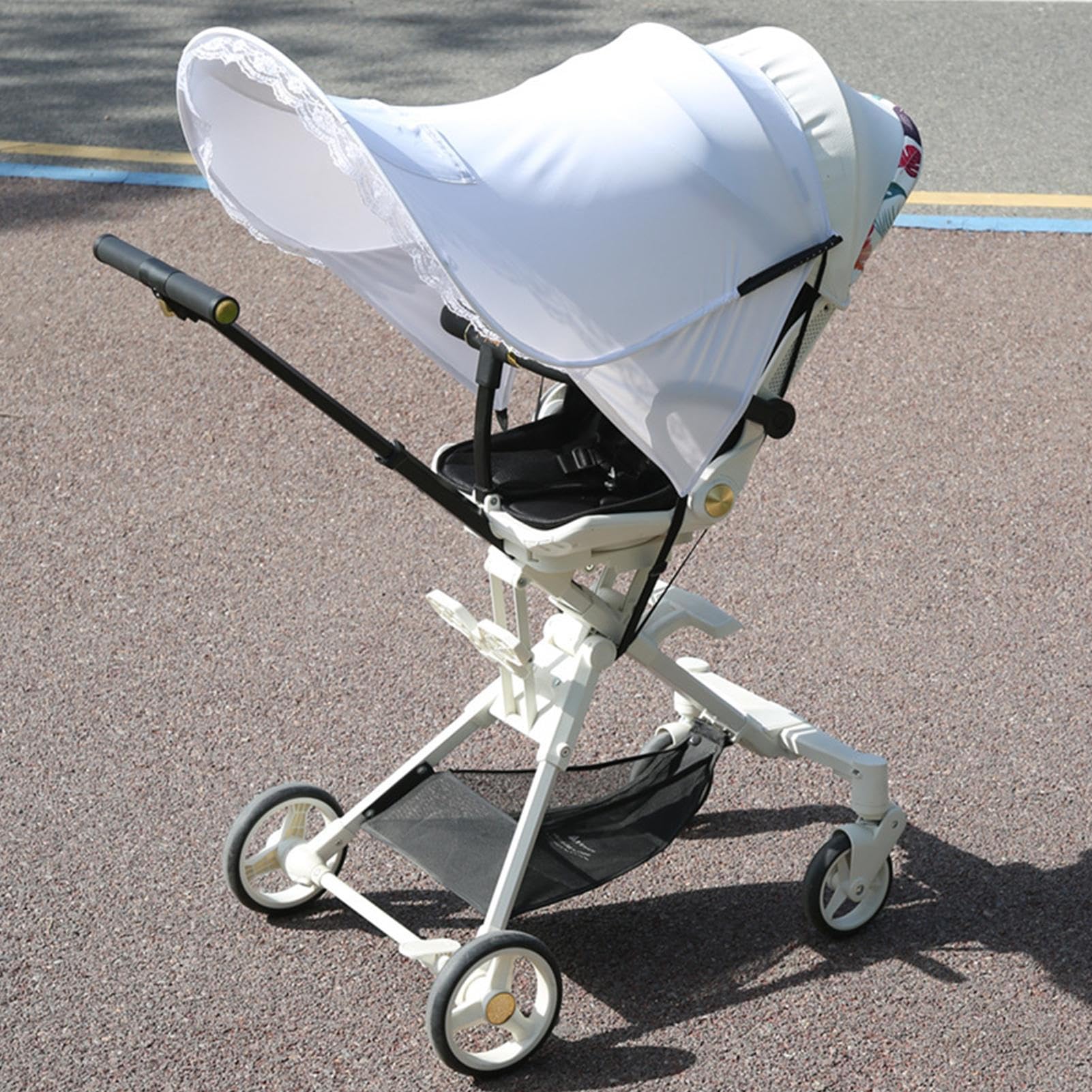Sonnenschutz für Kinderwagen, Kinderwagen, Sonnenschutz, einfache Clip- Befestigung, tragbar, 65 cm/69 cm, für Wandern, Camping, Picknick, Ausflug Baby
