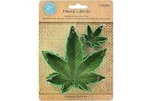 R & M International Marijuana Leaves Cookie Cutter, Green