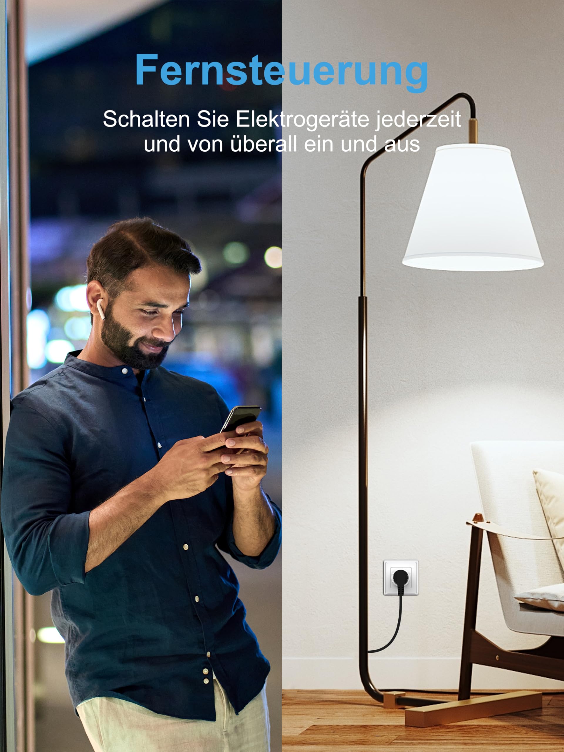 EIGHTREE Zigbee Steckdose mit Stromverbrauchsmessung, 16A, Sprachsteuerung, Zeitplan & Timer, 𝗭𝗶𝗴𝗯𝗲𝗲 𝗛𝘂𝗯 erforderlich, Zigbee Smart Steckdose kompatibel mit Home Assistant, SmartThings, Alexa
