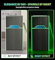 Vista 4 de x-lighter XL080 Glowing Cigarette Case for 100’s, Smell-Proof, Moisture-Proof Holder Box with USB Rechargeable Lighter, Women Gift, Christmas Gift
