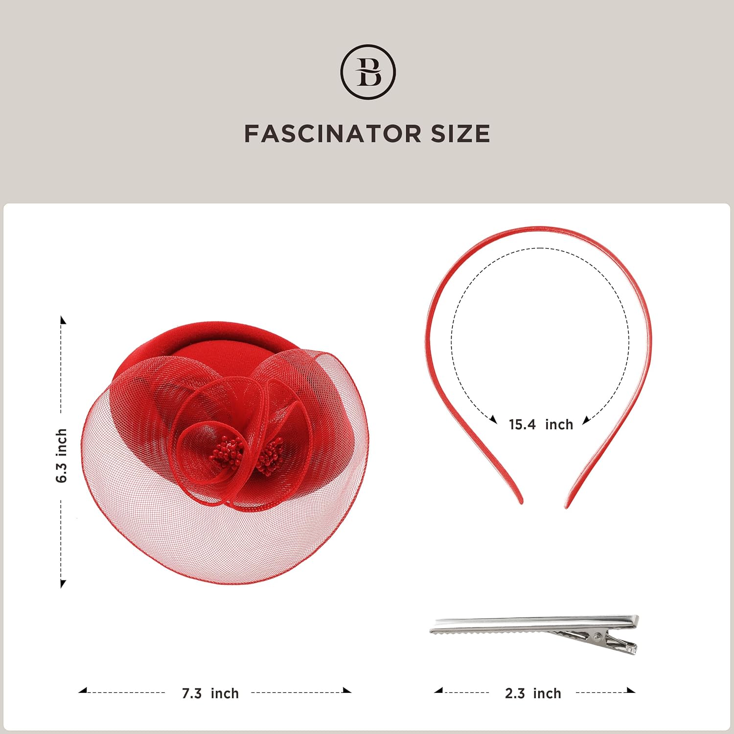 BABEYOND Fascinators Hats for Women - Tea Party Hat Kentucky Fascinator Derby Flower Mesh Pillbox Hat for Bridal Wedding - Image 6