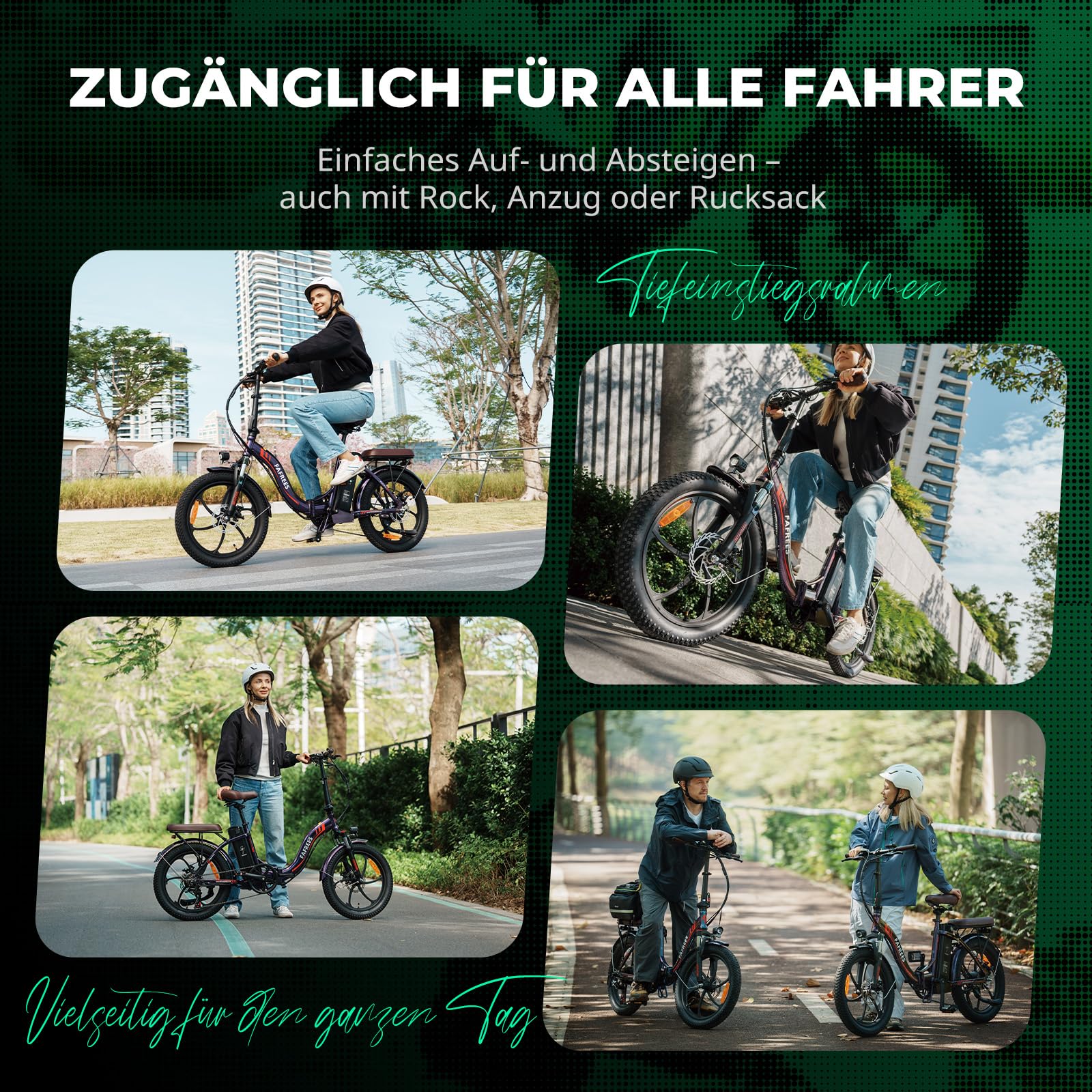 Fafrees F20 PRO Herren E Bike Klapprad 20 Zoll Fatbike [ Offiziell ] Elektrofahrrad 36V 20AH Akku, Damen E-Bike Elektrisch Fahrrad 250W, Ebike 25km/h, Klappbar E Mountainbike Erwachsene 140kg