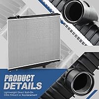 Vista 3 de Auto Dynasty Radiador compatible con International ProStar 8500 8600 TranStar 2010-2015, radiador de enfriamiento de 2 filas estilo fábrica, núcleo