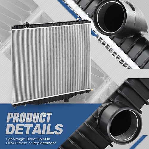 Miniatura 3 de Auto Dynasty Radiador compatible con International ProStar 8500 8600 TranStar 2010-2015, radiador de enfriamiento de 2 filas estilo fábrica, núcleo