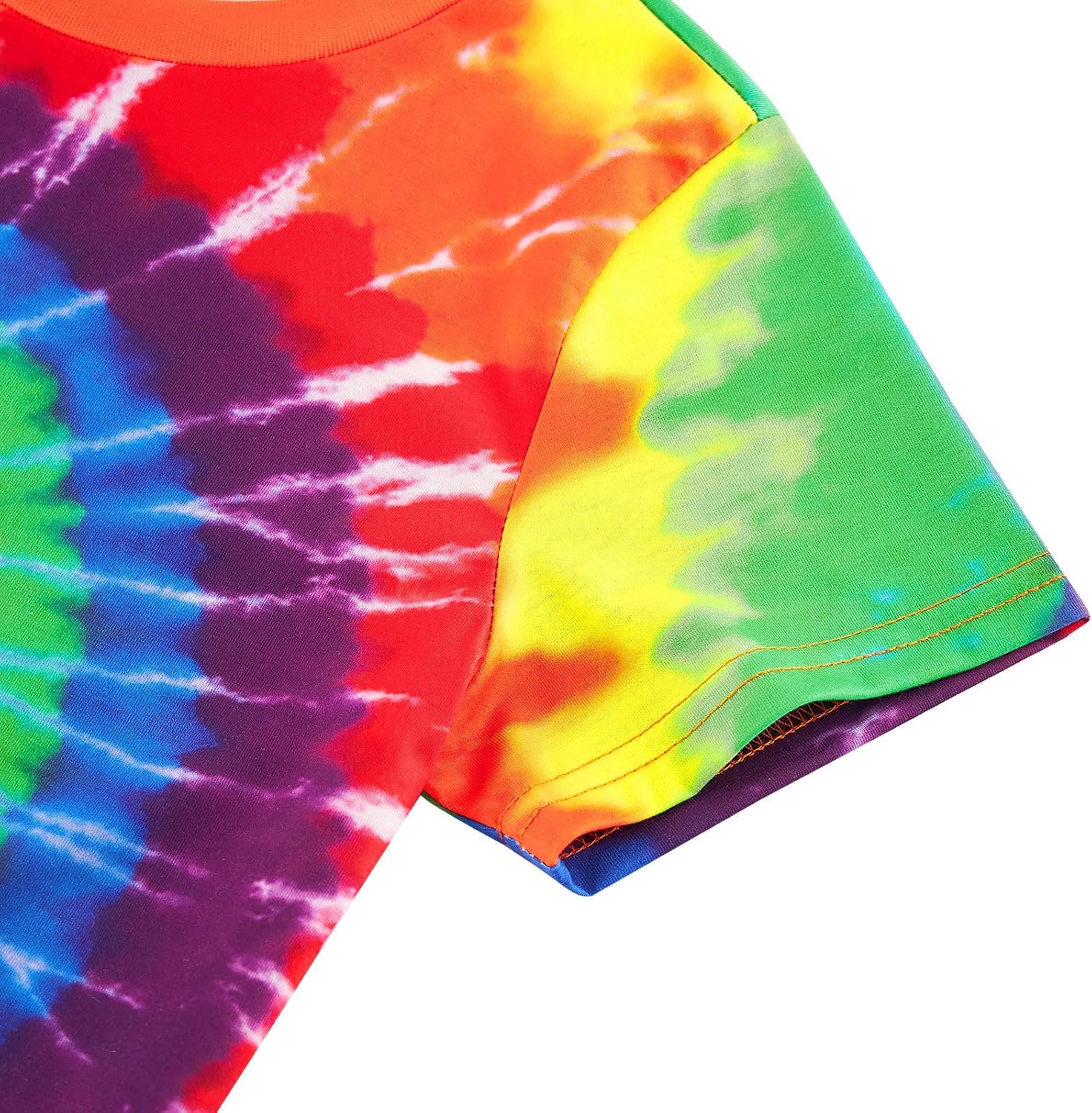 Boys Tie Dye Shirt Size 4-14 Hippies Senior Rainbow Tees T Shirts for Kids - Image 8